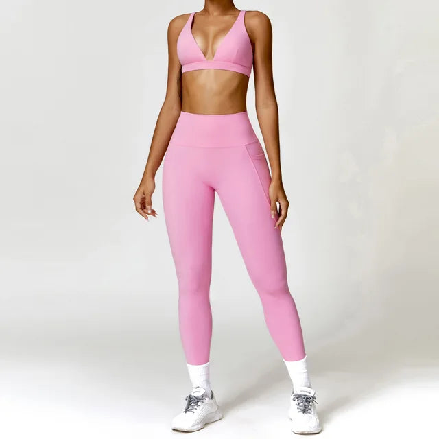 Sport Suit Gym Wear Workout Clothes Gym High Waist Legging Fitness Sports Wear
