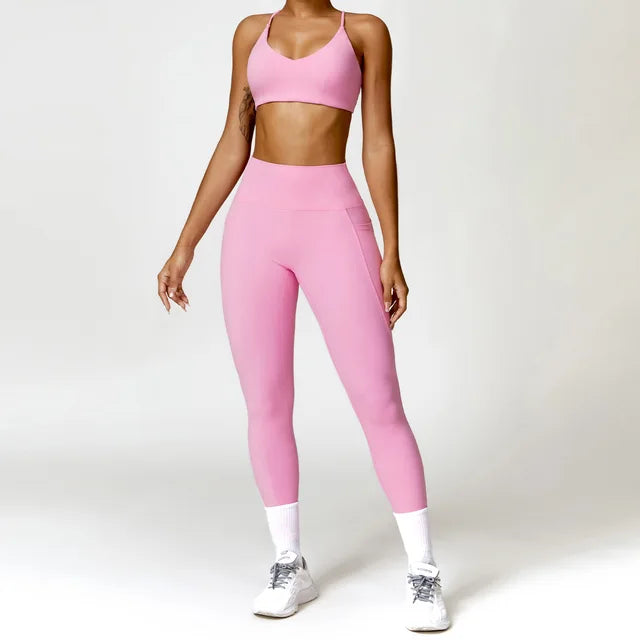 Sport Suit Gym Wear Workout Clothes Gym High Waist Legging Fitness Sports Wear
