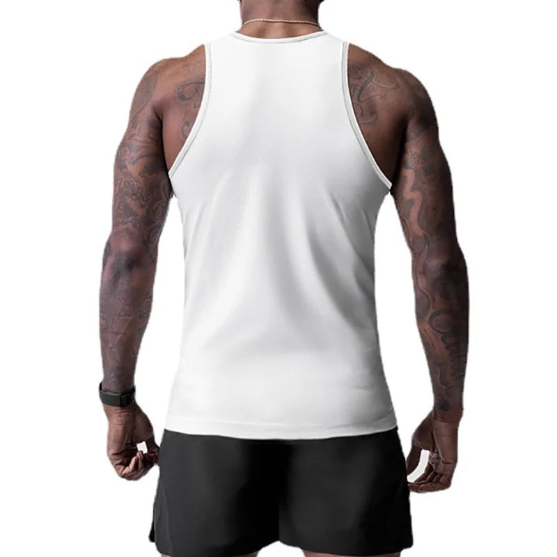 Gym Mens Summer  Brand Workout  Tank Top Bodybuilding Mesh