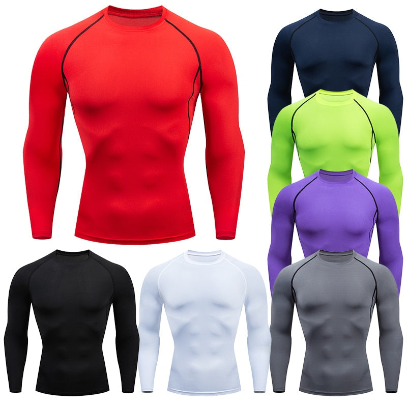 Compression Long sleeve T Shirt for Fitness and Running