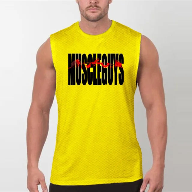 Comfortable Singlets Mesh Clothing Quick Dry Breathable Bodybuilding Vest