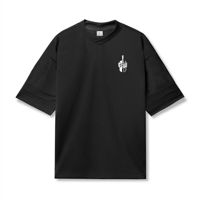 Fitness Oversize V-neck Tights Tshirt Bodybuilding