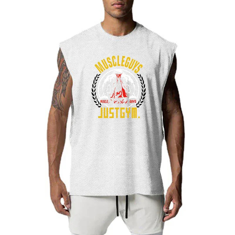 New Mens Mesh Quick Dry Singlets Cool Muscle Clothing