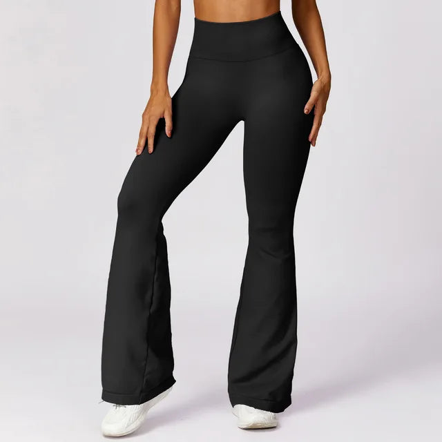 Seamless Flare Leggings Yoga Pants Women High Waist Wide Leg Pants Women Gym Workout Fitness Sports Flared Pant Dance Trousers