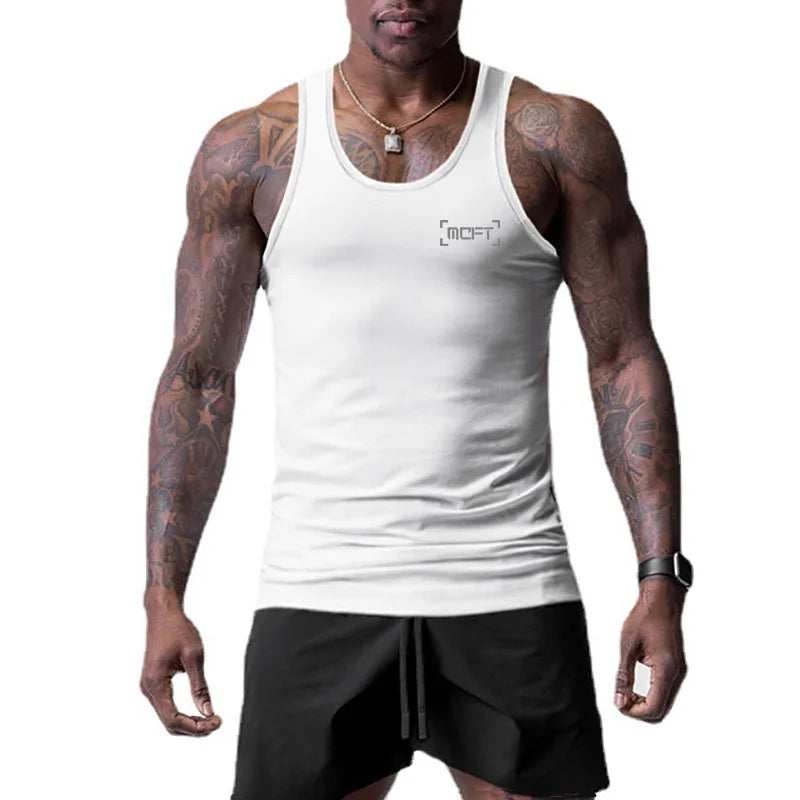 Top Selling Fitness Summer Mens Mesh Quick Dry Tank  Gym Work Vest TShirt Slim 2023 Training Sleeveless Singlets
