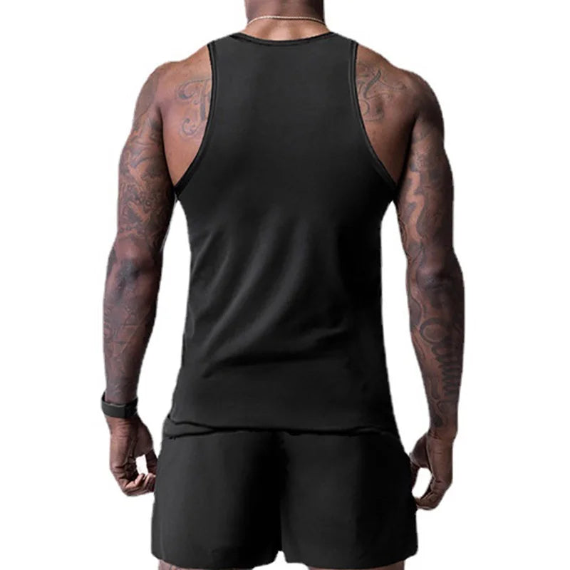 Top Selling Fitness Summer Mens Mesh Quick Dry Tank  Gym Work Vest TShirt Slim 2023 Training Sleeveless Singlets