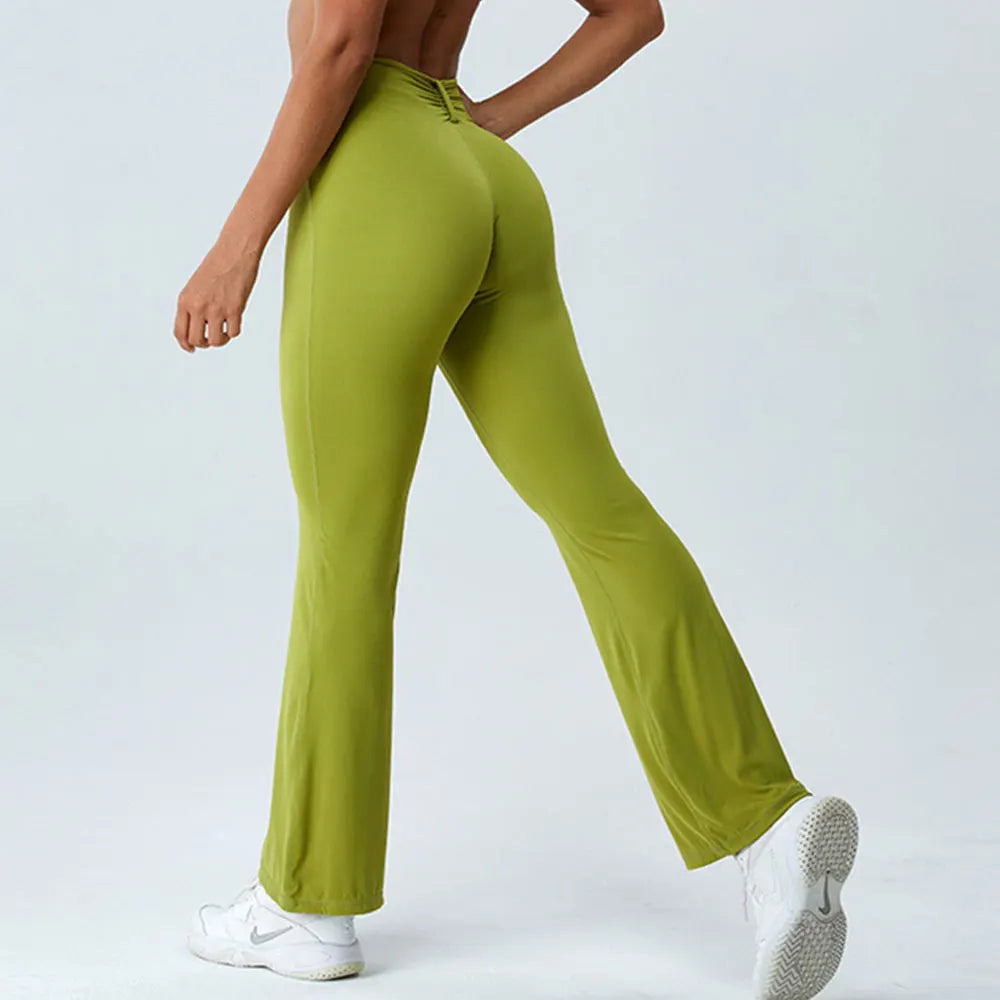 Women High Elasticity Flare Yoga Pants Pants Yoga Leggings Dance Slim Trousers Butt Workout High Waist Fitness Flared Leggings
