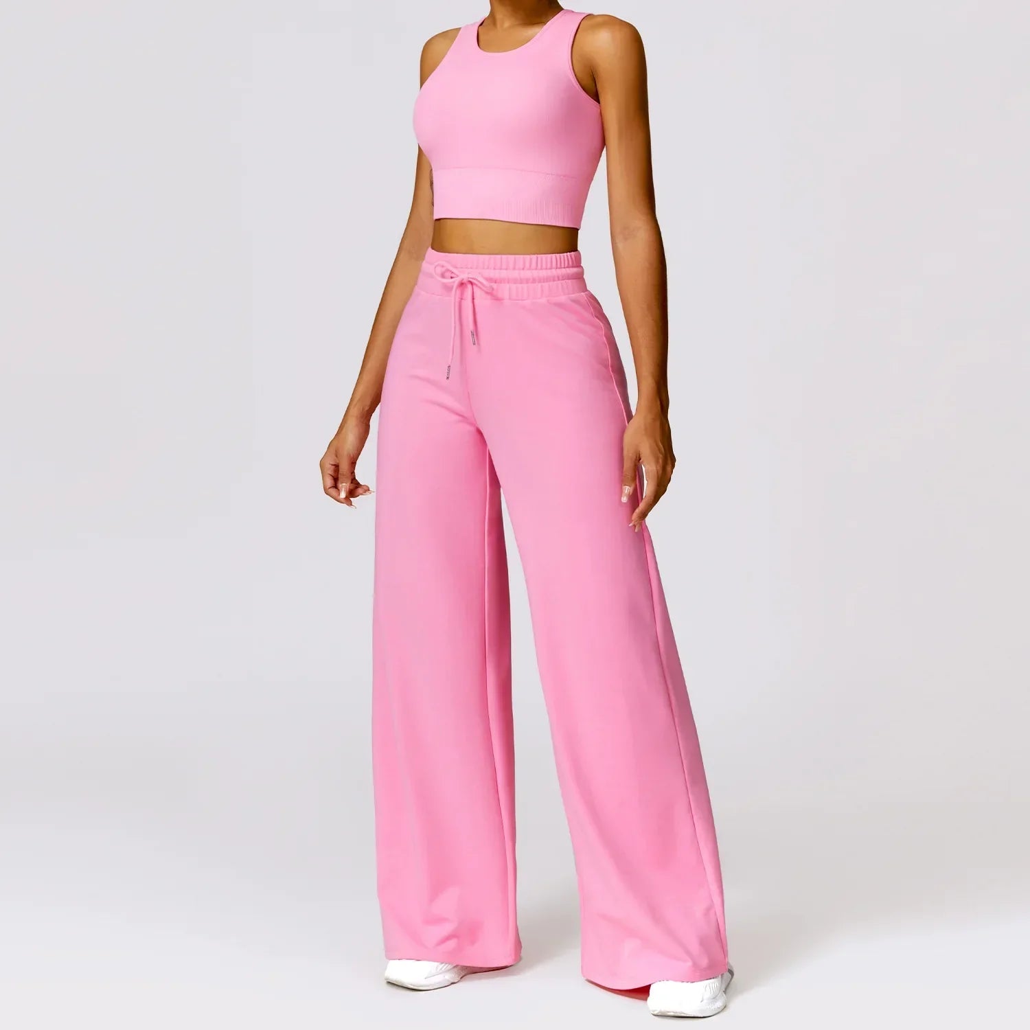 Women Seamless Yoga Set Gym Workout Clothes for Female Push Up Bra High Waist Wide