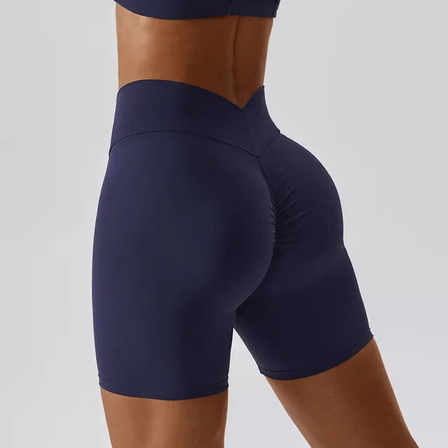 Women Sports Short Yoga Legging Shorts Squat High Waist Scrunch Butt Fitness Tight Shorts Cycling Workout Gym Push Up Shorts