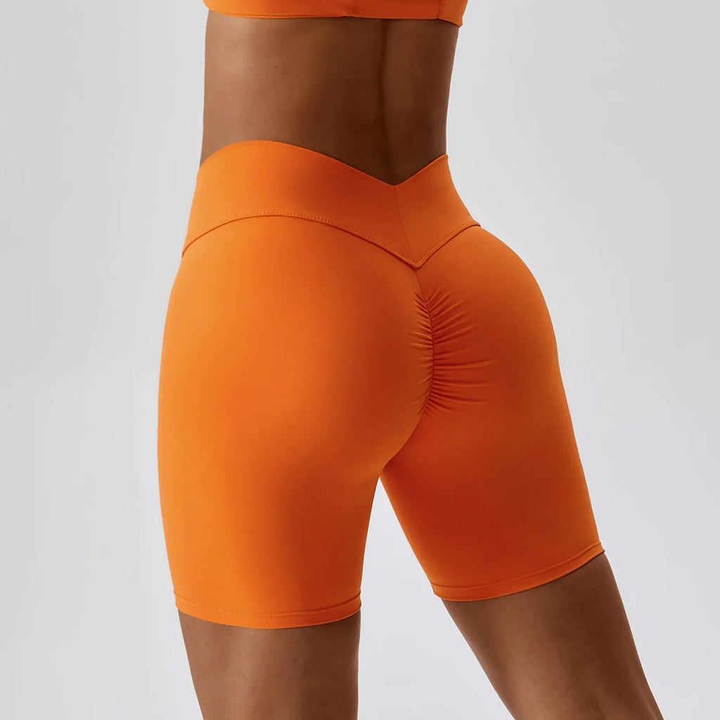 Women Sports Short Yoga Legging Shorts Squat High Waist Scrunch Butt Fitness Tight Shorts Cycling Workout Gym Push Up Shorts