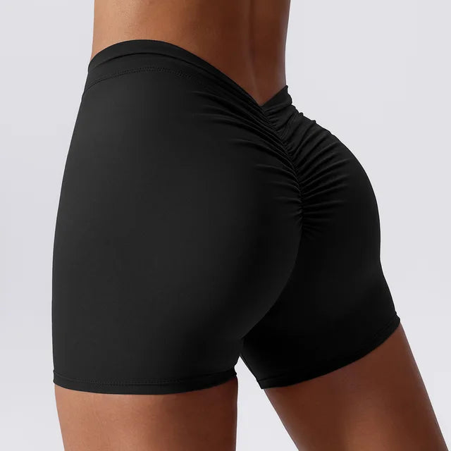 Women Yoga Shorts High Waist Scrunch Butt Lifting Comfort Fitness Gym Tights Squat Proof Naked Feel V-shaped Back Sports Shorts