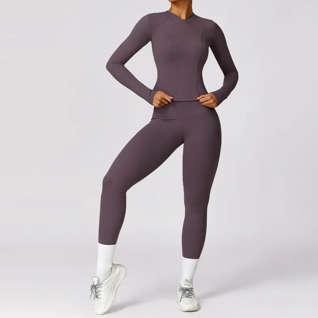 Yoga Set 2 Pieces Women Tracksuits Workout Sportswear Gym