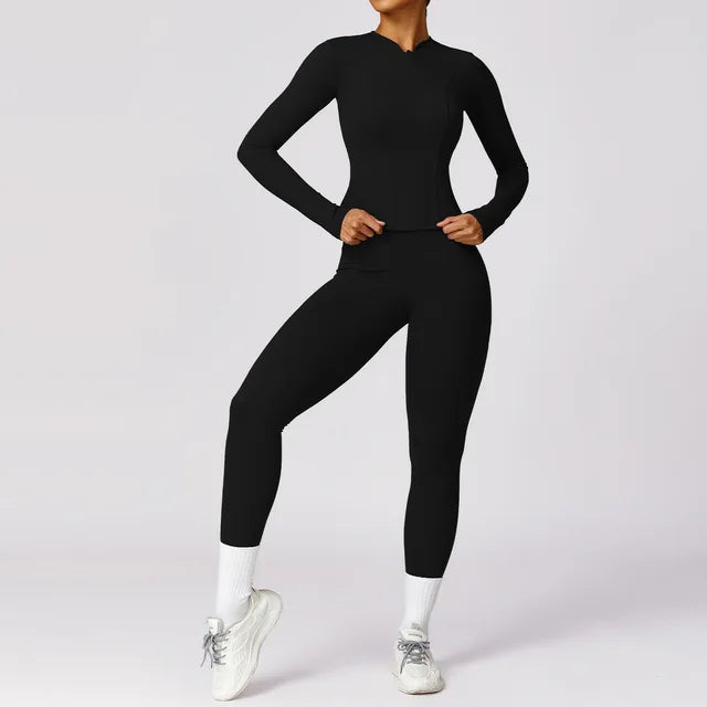 Yoga Set 2 Pieces Women Tracksuits Workout Sportswear Gym