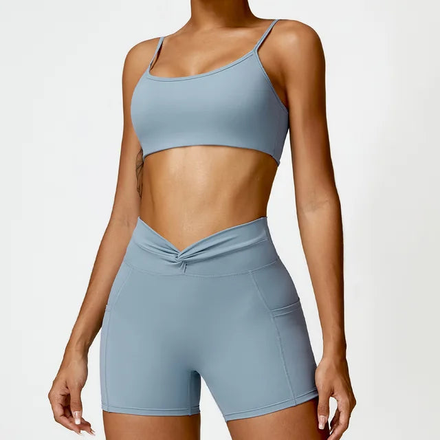 Yoga Set Workout Outfits for Women Tracksuit 2PCS Sport Bra High Waist