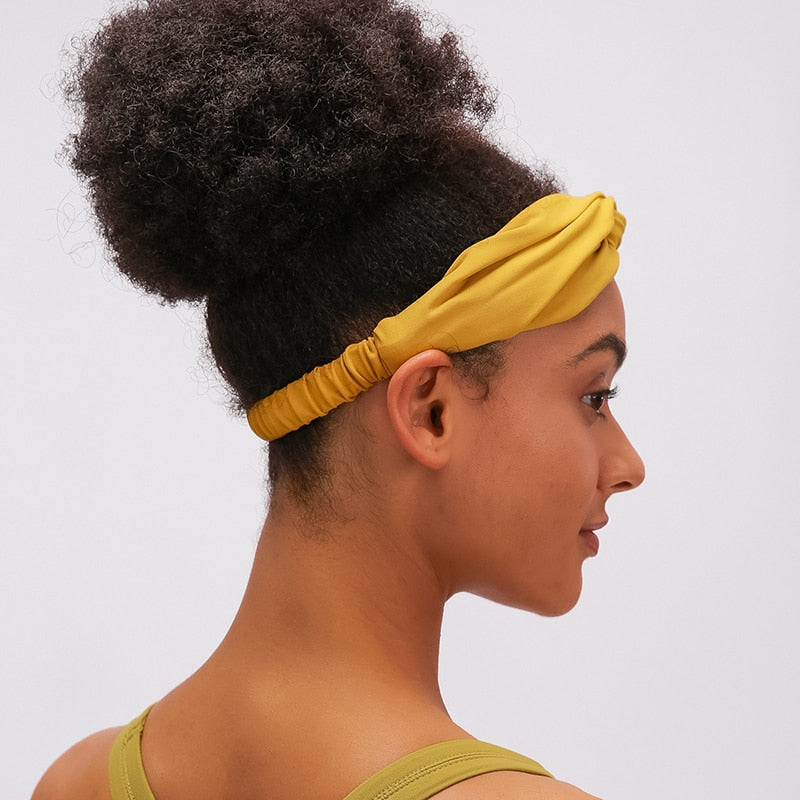 REACT TWIST Workout Yoga Hair Band - Gold