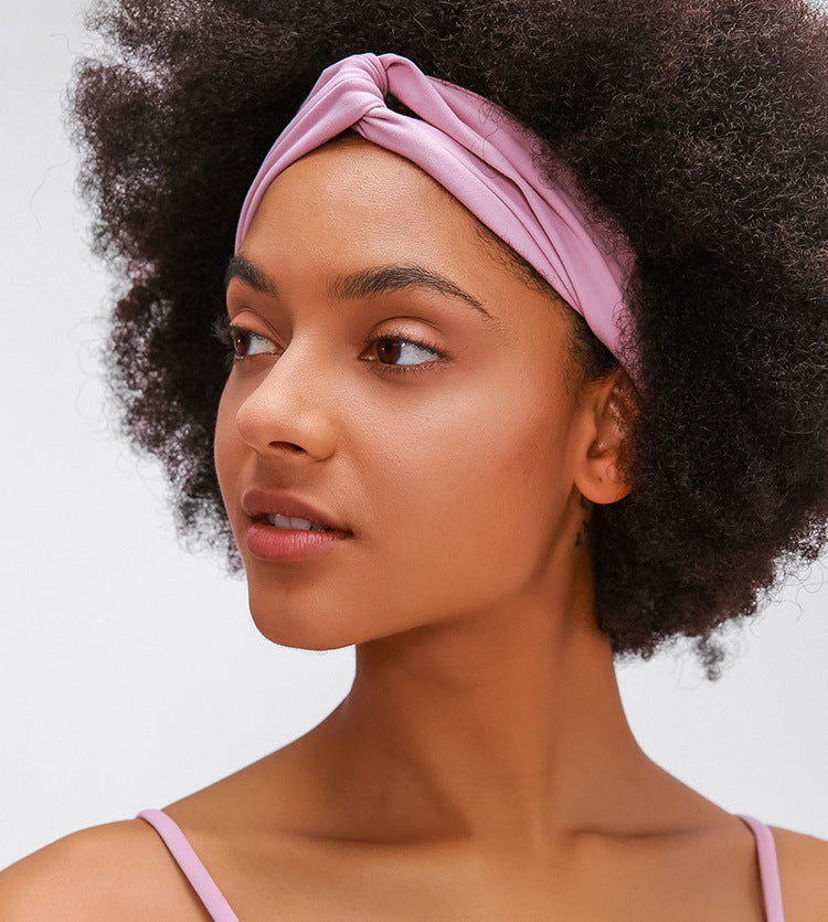 REACT TWIST Workout Yoga Hair Band - Baby Pink